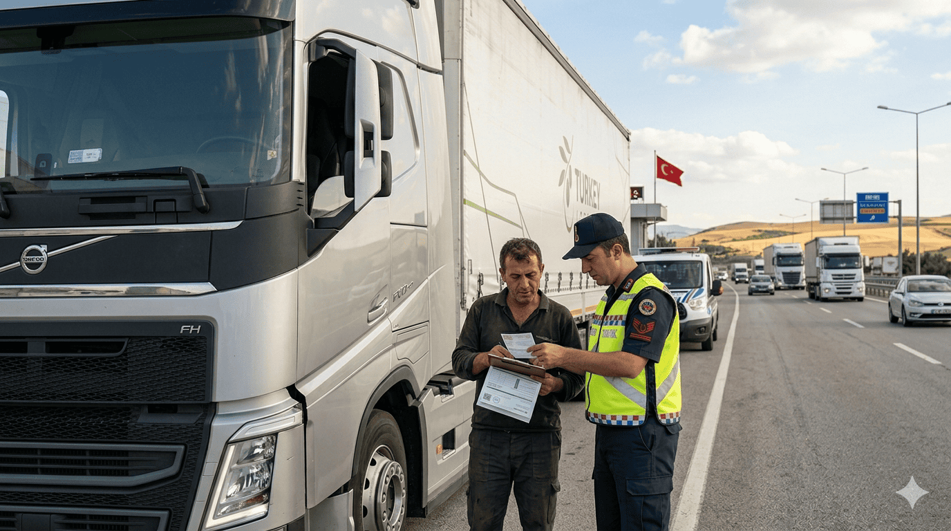 K1 Belgesi denetim ceza taşımacılık karayolu trafik kontrol