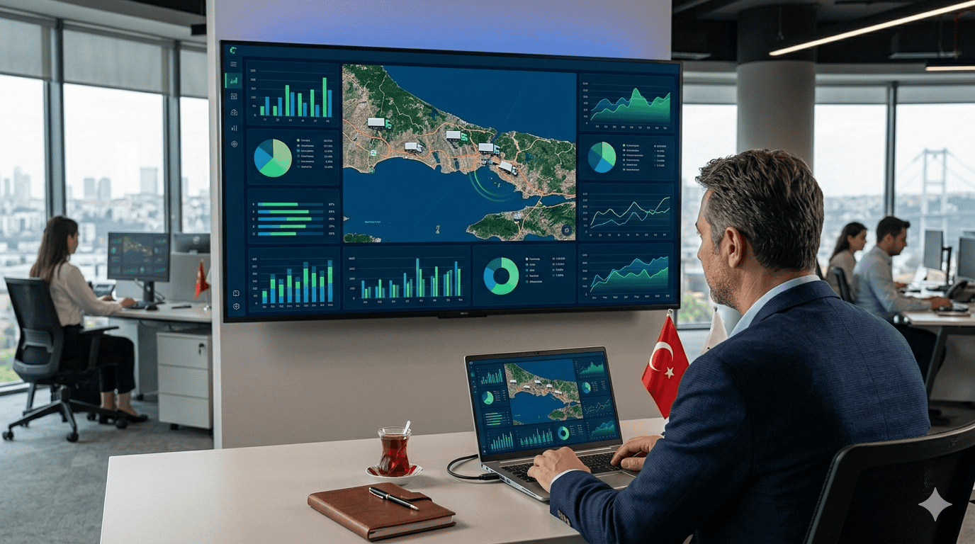 Telematik dijital filo yönetimi GPS takip sistemi yazılım panel raporlama