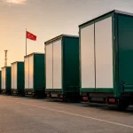 Treyler ihracatı 2026 ilk yarı verileri — limanda ihracata hazır semi treyler filosu